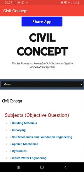 Run android online APK Civil Concept from MyAndroid or emulate Civil Concept using MyAndroid