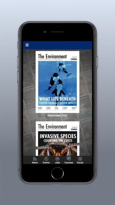 Emulate iPhone app CIWEM The Environment Magazine using MyAndroid