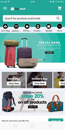 Emulate Android APK CiyaShop Bag