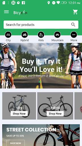 Run android online APK Ciyashop Bicycle from MyAndroid or emulate Ciyashop Bicycle using MyAndroid