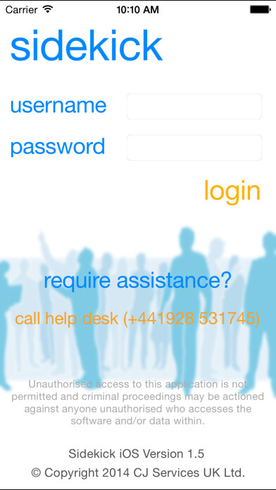 Emulate iPhone app CJ Retail Solutions Sidekick using MyAndroid
