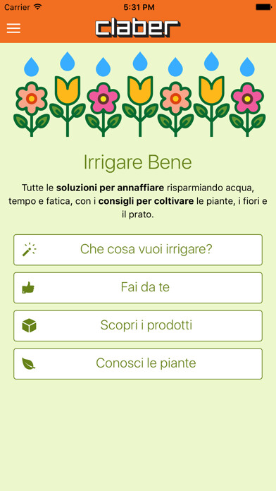 Emulate iPhone app CLABER Irrigare bene using MyAndroid Emulate iPhone app CLABER Irrigare bene using MyAndroid