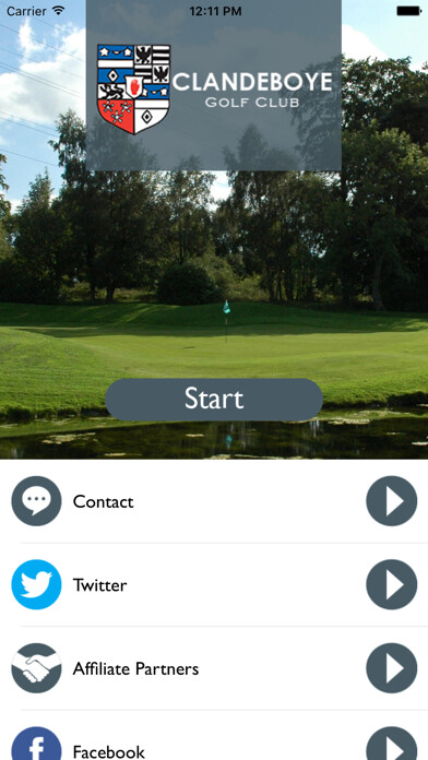Emulate iPhone app Clandeboye Golf Club using MyAndroid