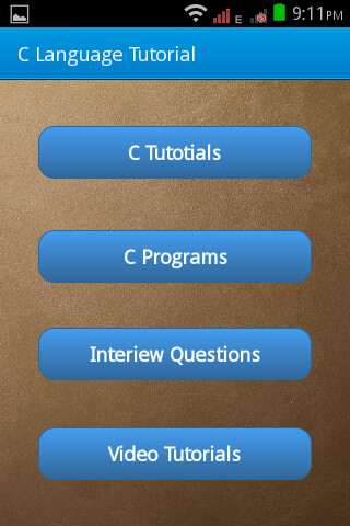 Run android online APK C Language Tutorial from MyAndroid or emulate C Language Tutorial using MyAndroid