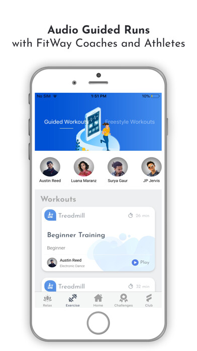 Emulate iPhone app Claps Fitness using MyAndroid