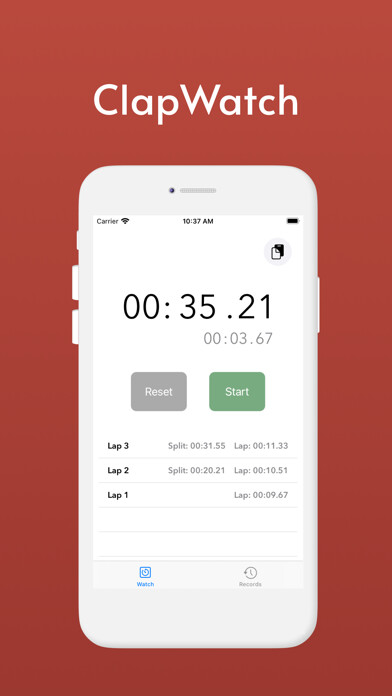 Emulate iPhone app ClapWatch using MyAndroid