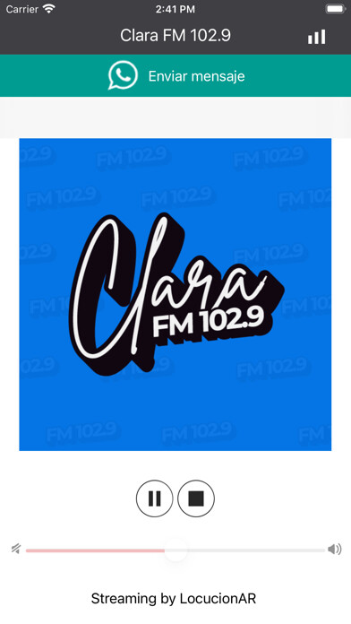 Emulate iPhone app Clara FM 102.9 using MyAndroid