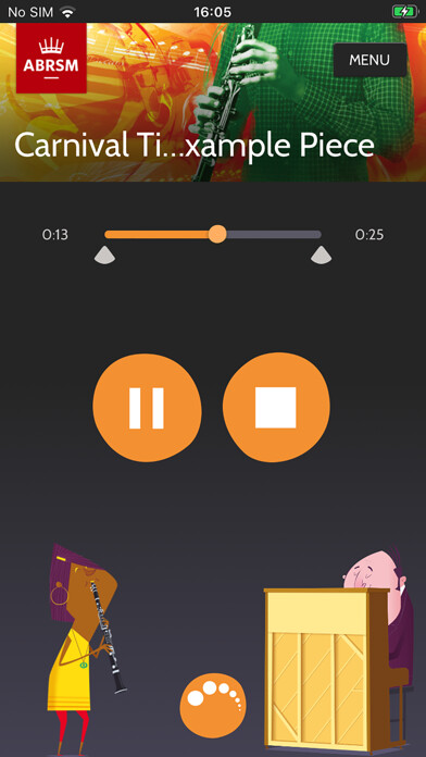 Emulate iPhone app Clarinet Practice Partner using MyAndroid