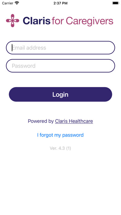 Emulate iPhone app Claris for Caregivers using MyAndroid