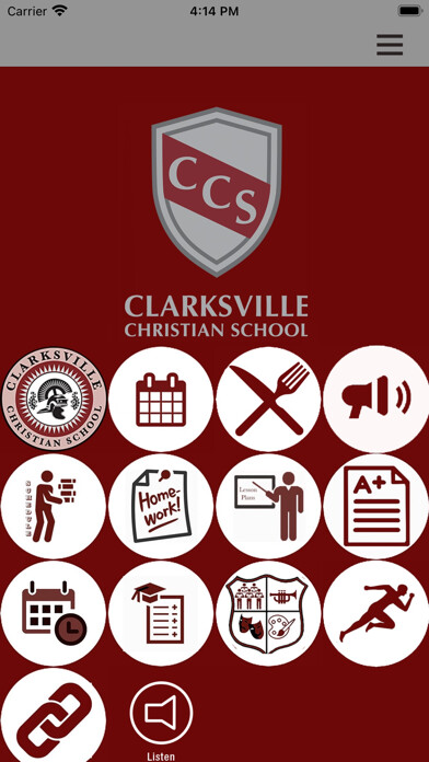 Emulate iPhone app Clarksville Christian School using MyAndroid