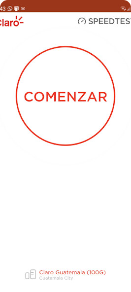 Run android online APK Claro speed test from MyAndroid or emulate Claro speed test using MyAndroid