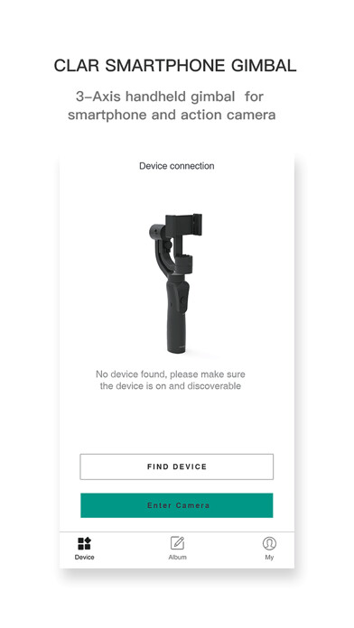 Emulate iPhone app Clar Smart Gimbal using MyAndroid