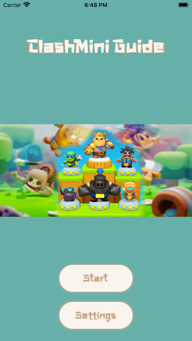Emulate iPhone app Clash mini deck builder guide using MyAndroid