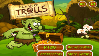 Emulate iPhone app Clash of Trolls Beyond The Troll Island Treasure Clans Find More Gold if You Can using MyAndroid