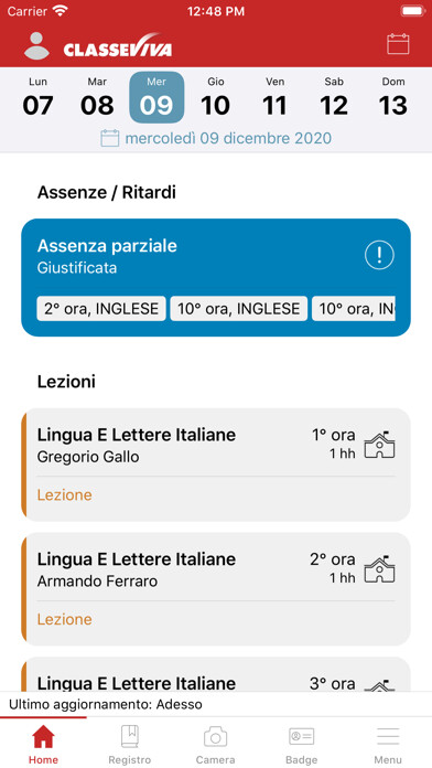 Emulate iPhone app ClasseViva Famiglia using MyAndroid
