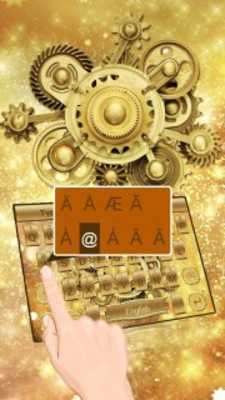 Emulate Android APK Classical Golden Watch Keyboard Theme