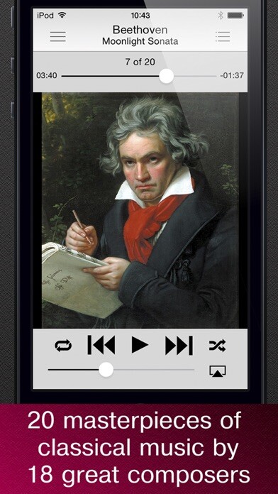 Emulate iPhone app Classical Masterpieces Free using MyAndroid