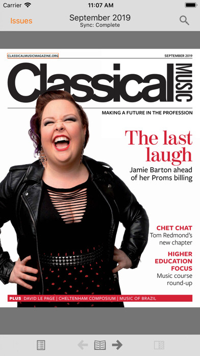 Emulate iPhone app Classical Music Magazine using MyAndroid