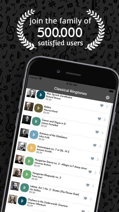 Emulate iPhone app Classical Music Song Ringtones using MyAndroid