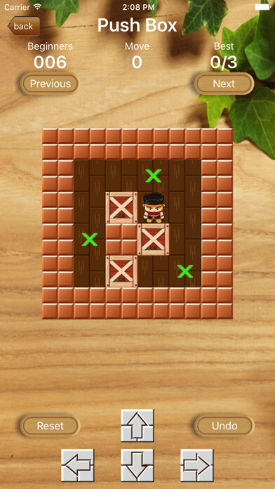 Emulate iPhone app Classical Sokoban+puzzle game using MyAndroid