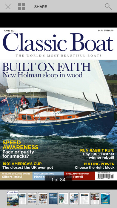 Emulate iPhone app Classic Boat Magazine using MyAndroid