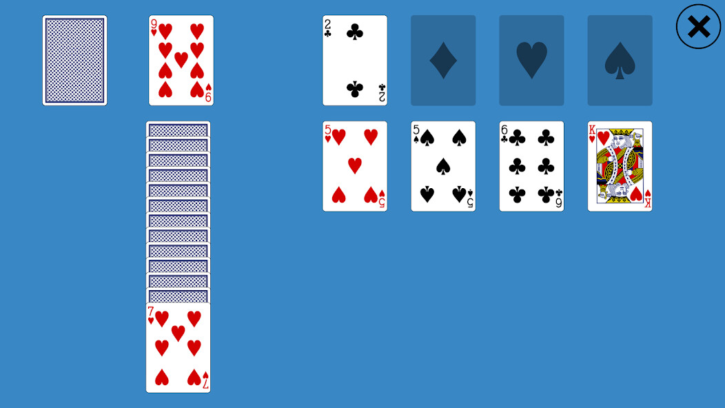 Emulate iPhone app Classic Canfield Solitaire using MyAndroid