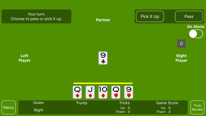 Emulate iPhone app Classic Euchre using MyAndroid
