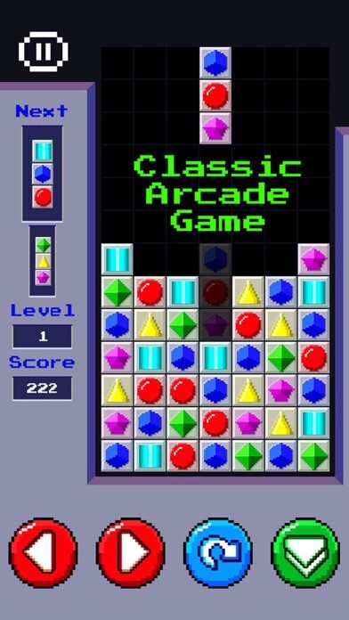 Emulate iPhone app Classic Hexa - Simple Retro Brick Game using MyAndroid