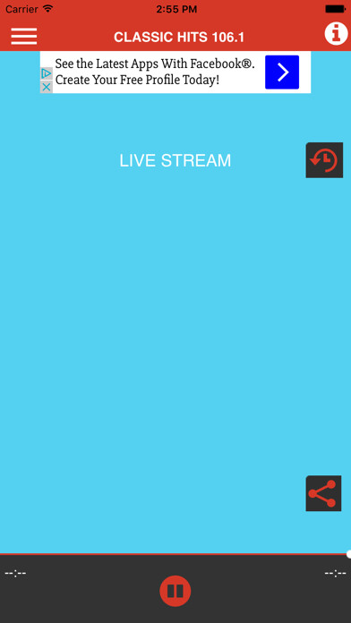 Emulate iPhone app Classic Hits 106.1 using MyAndroid Emulate iPhone app Classic Hits 106.1 using MyAndroid