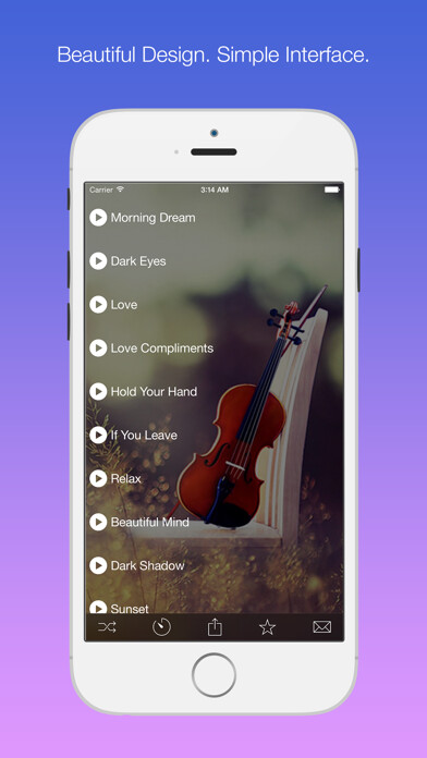 Emulate iPhone app Classic Melody — Relaxing, Calming, and Soothing Instrumental Music to Relieve Stress and Help Sleep Better (Free) using MyAndroid