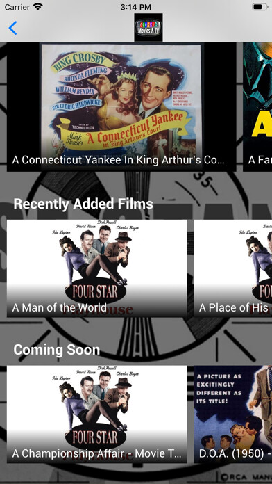 Emulate iPhone app Classic Movies & TV Shows using MyAndroid