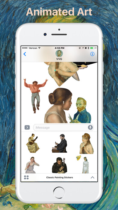 Emulate iPhone app Classic Painting Stickers using MyAndroid Emulate iPhone app Classic Painting Stickers using MyAndroid