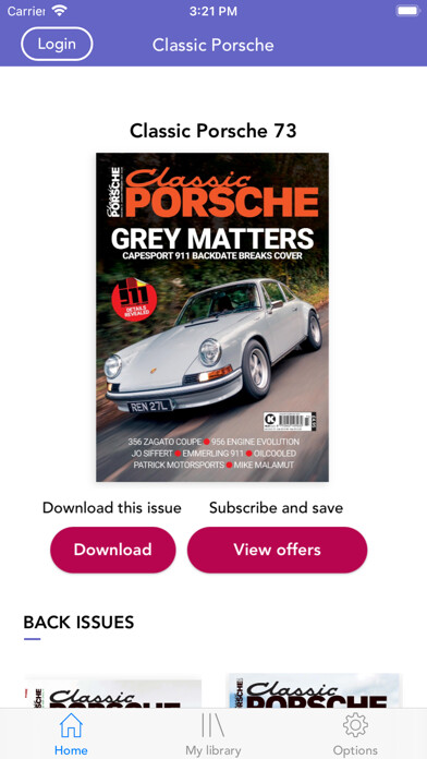 Emulate iPhone app Classic Porsche Magazine using MyAndroid Emulate iPhone app Classic Porsche Magazine using MyAndroid
