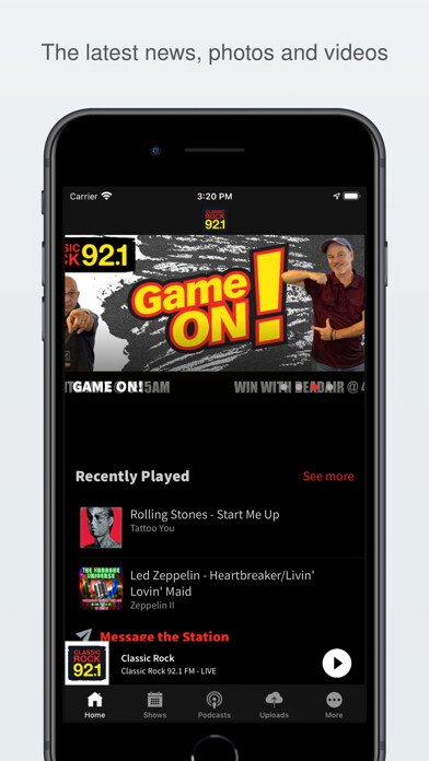 Emulate iPhone app Classic Rock 92.1 WBVX using MyAndroid