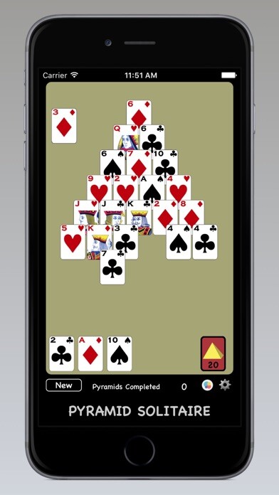 Emulate iPhone app Classic Solitaire: Pyramid using MyAndroid