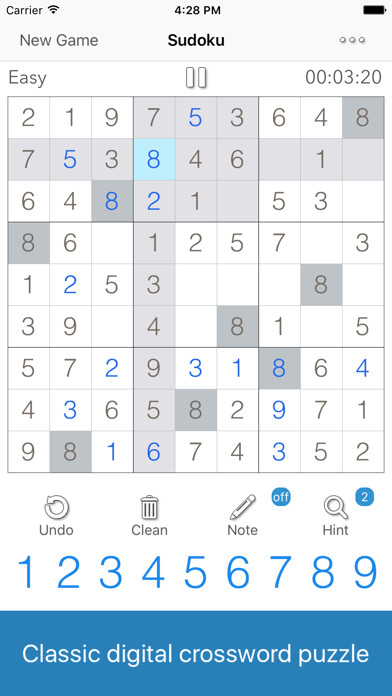 Emulate iPhone app Classic Sudoku-leisure puzzle using MyAndroid Emulate iPhone app Classic Sudoku-leisure puzzle using MyAndroid