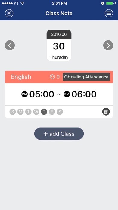 Emulate iPhone app ClassNote Attendance book using MyAndroid Emulate iPhone app ClassNote Attendance book using MyAndroid