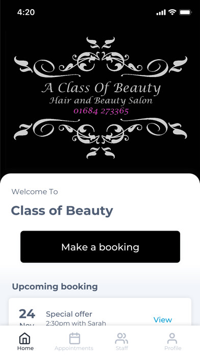 Emulate iPhone app Class of Beauty using MyAndroid