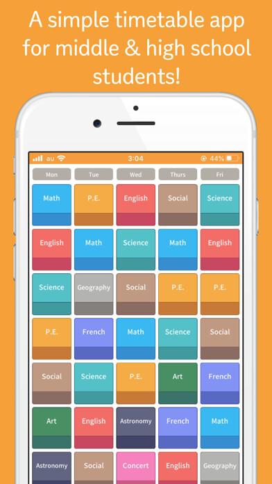 Emulate iPhone app ClassTable - School Schedule using MyAndroid Emulate iPhone app ClassTable - School Schedule using MyAndroid