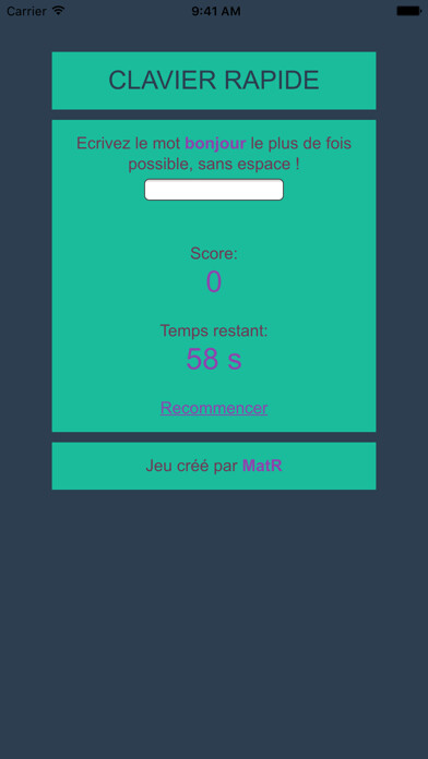 Emulate iPhone app Clavier Rapide using MyAndroid Emulate iPhone app Clavier Rapide using MyAndroid