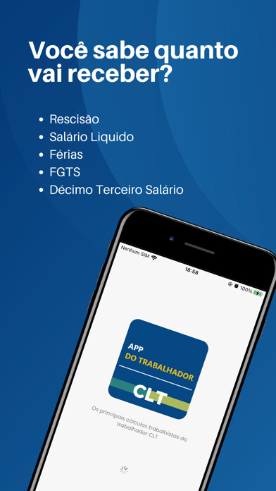 Emulate iPhone app Cálculos do Trabalhador CLT using MyAndroid Emulate iPhone app Cálculos do Trabalhador CLT using MyAndroid
