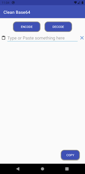 Run android online APK Clean Base64 (No Ads) from MyAndroid or emulate Clean Base64 (No Ads) using MyAndroid