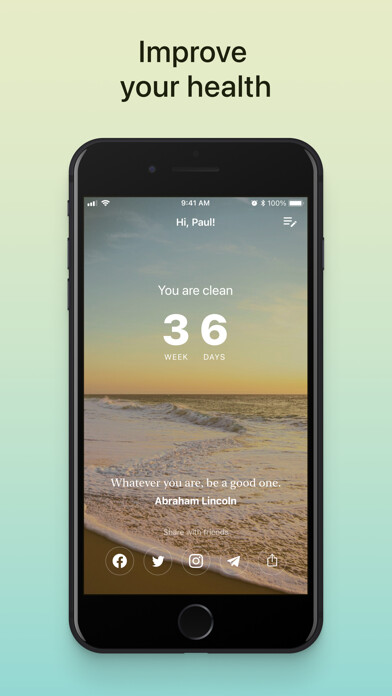 Emulate iPhone app Clean Day — Sobriety Counter using MyAndroid Emulate iPhone app Clean Day — Sobriety Counter using MyAndroid