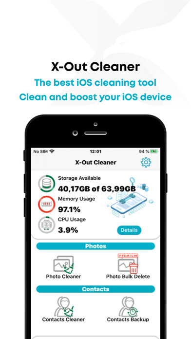 Emulate iPhone app Cleaner X-Out Free Space Boost using MyAndroid Emulate iPhone app Cleaner X-Out Free Space Boost using MyAndroid