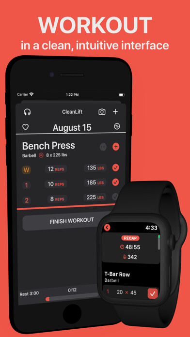 Emulate iPhone app CleanLift - Weight Training using MyAndroid