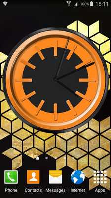 Emulate Android APK Clean Orange Clock Widget Emulate Android APK Clean Orange Clock Widget