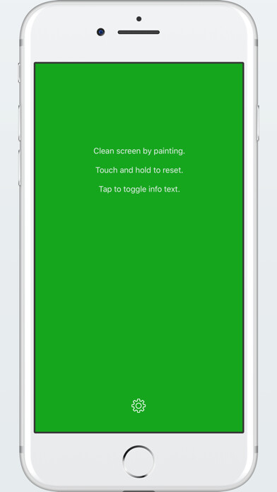 Emulate iPhone app Cleans Screen Cleaner using MyAndroid