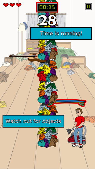 Emulate iPhone app Clean Up Free App using MyAndroid