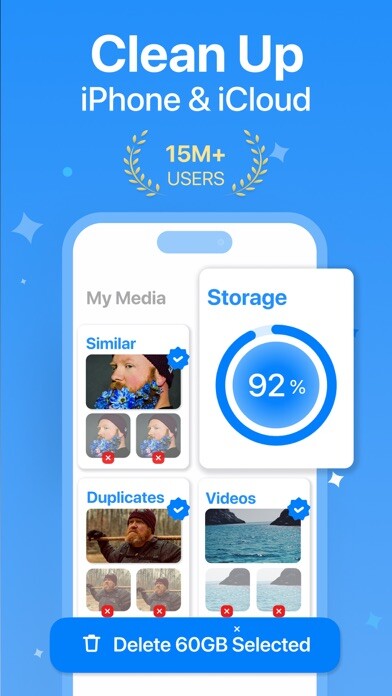 Emulate iPhone app Cleanup: Phone Storage Cleaner using MyAndroid
