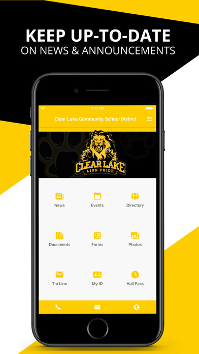 Emulate iPhone app Clear Lake Schools using MyAndroid